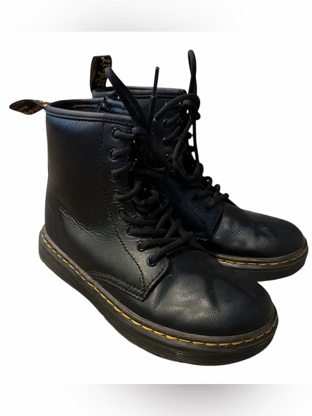 Dr. Martens 1460 Youth Lace-Up Boots – Black Leather – Size 2